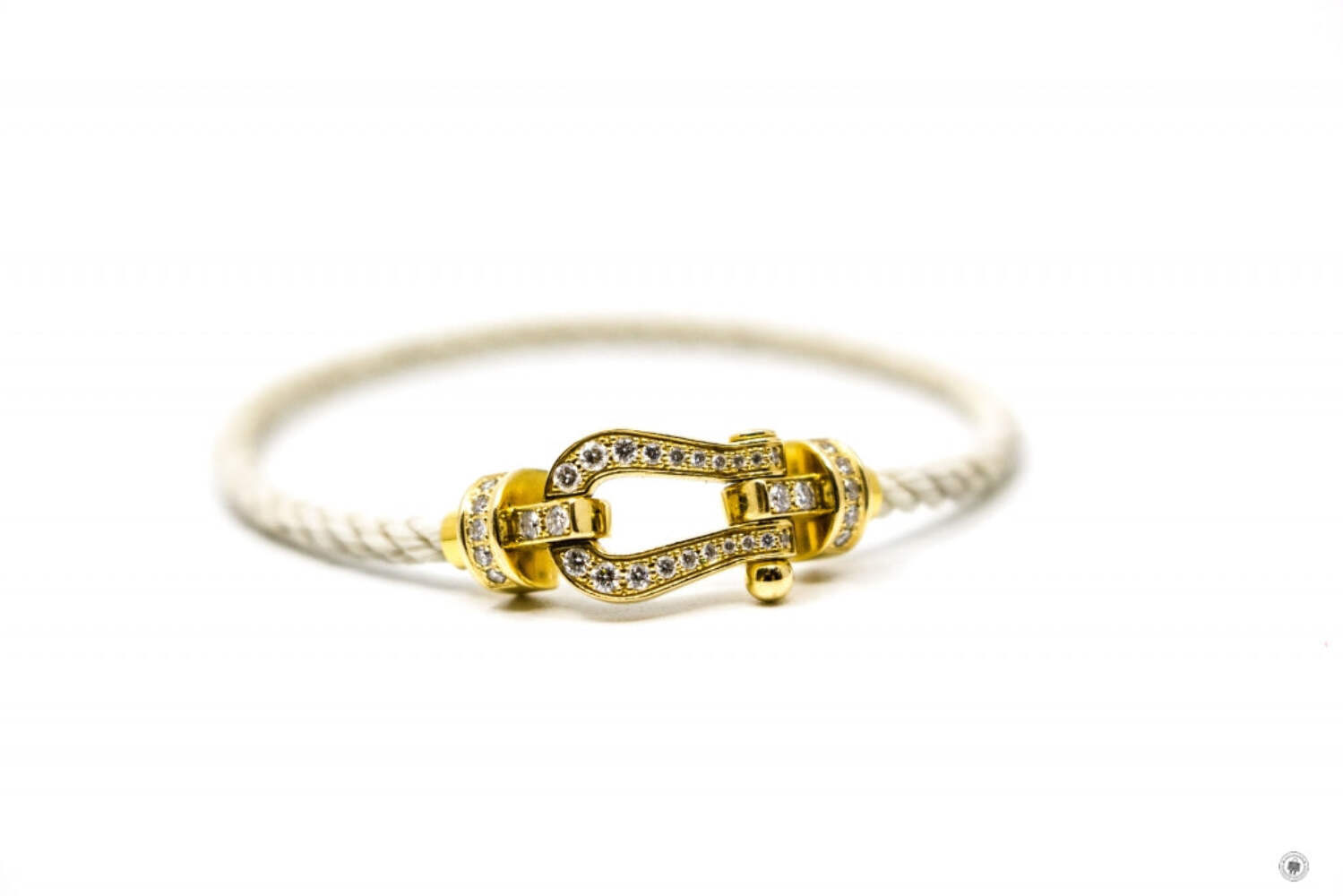 USED Fred Medium Model 750/1000 Yellow Gold Beige 16.5 Bracelet AUTHENTIC NWT