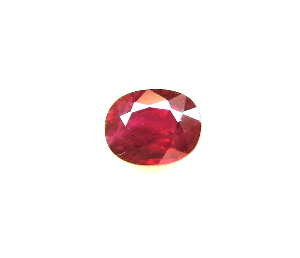 Natural Loose Gem Oval Thai Ruby Cherry Red 1.15 Carats 6.8×5.4×3.5 MM LxWxD