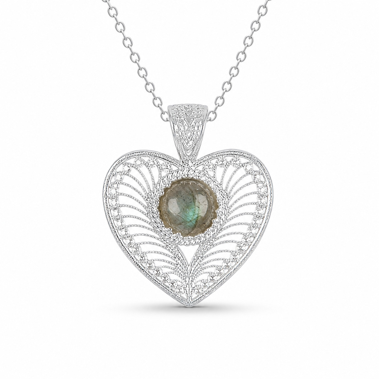 Labradorite Gemstone Jewelry 925 Silver Handmade Pendant 1.4″ For Birthday Gifts