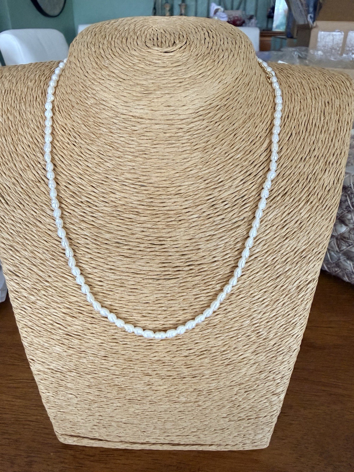 Classic & Dainty Freshwater Pearl Necklace 15”-18” with Extender Attached