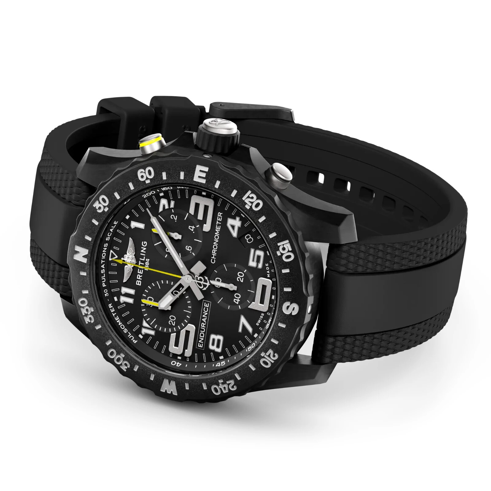 NEW BREITLING ENDURANCE PRO CHRONOGRAPH BLACK RUBBER STRAP WATCH X82310E51B1S2