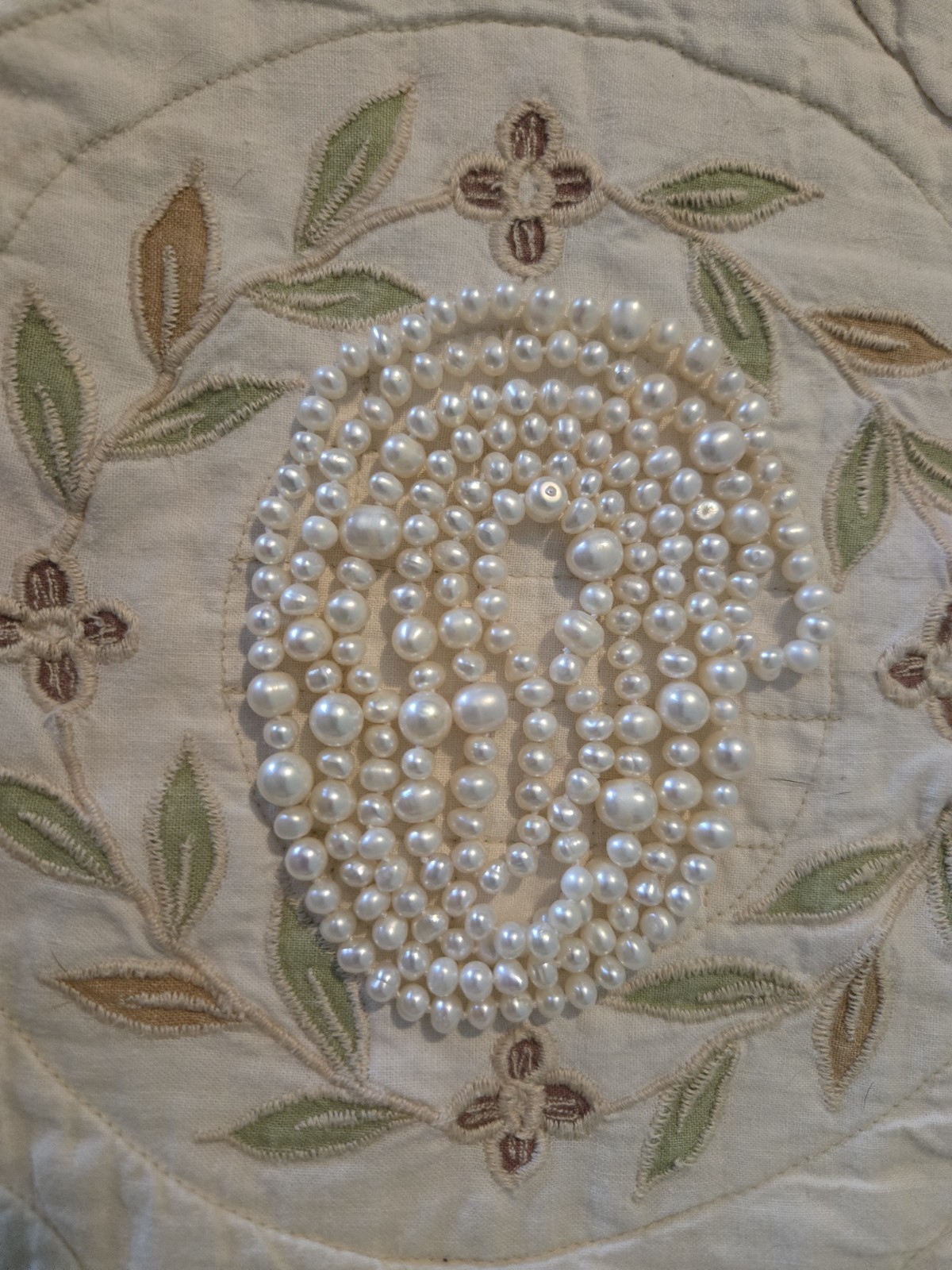 48″ Cream Color Freshwater Cultured Pearl Necklace 4-9mm Continuous Strand
