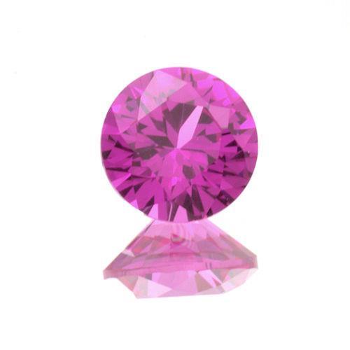 2mm – 15mm Lab Created Bright Pink Sapphire Rounds