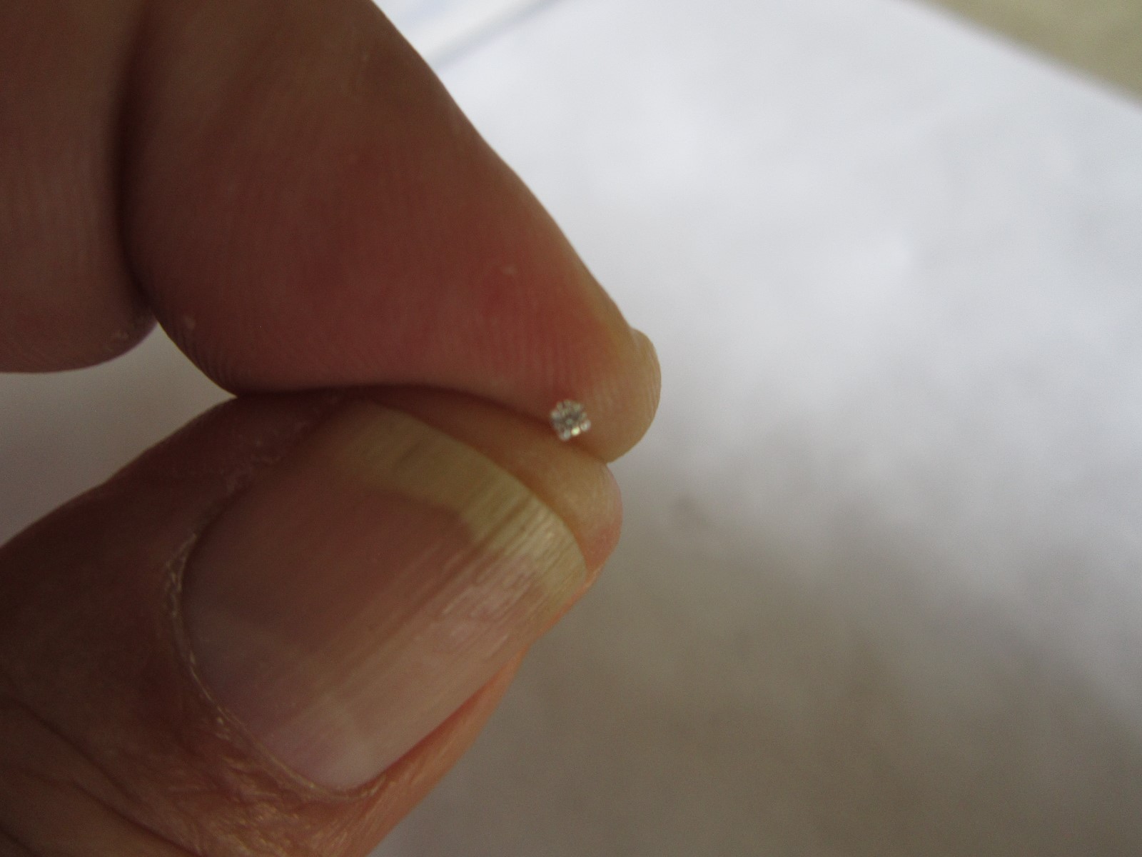 Sterling Silver Nose Stud 1mm CZ 925 silver Ball end round stone 8mm long 24g