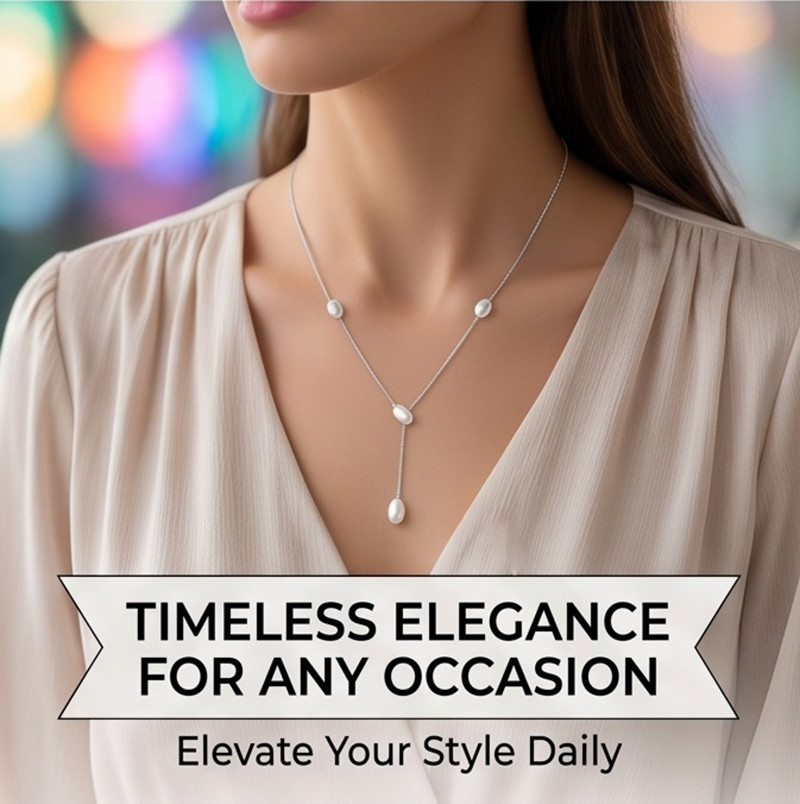 2 Y Necklaces Lariat Pendant Long Chain Drops Chic Statement Jewelry Accessories