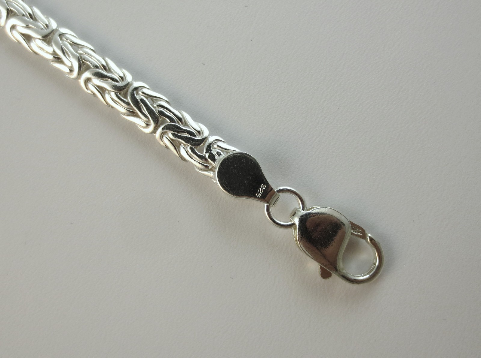 Byzantine Chain 6mm Necklace Bracelet 925 Sterling Silver 7,8,16,18,20,24,30inch
