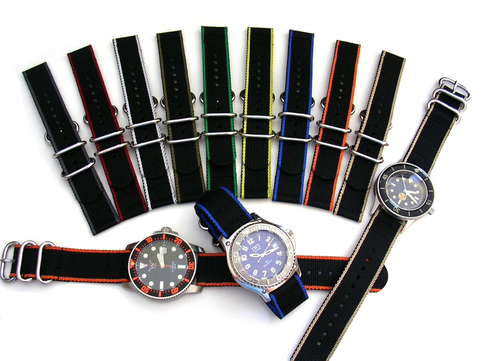 NATO G10 ® EDGE™ 2pc strap Heavy Nylon UTC Sport Smart Dive watch band IW SUISSE