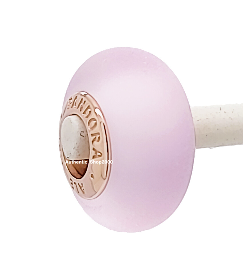 New 100% Authentic PANDORA Roses Gold Matte Pink Murano Glass Charm 789421C00