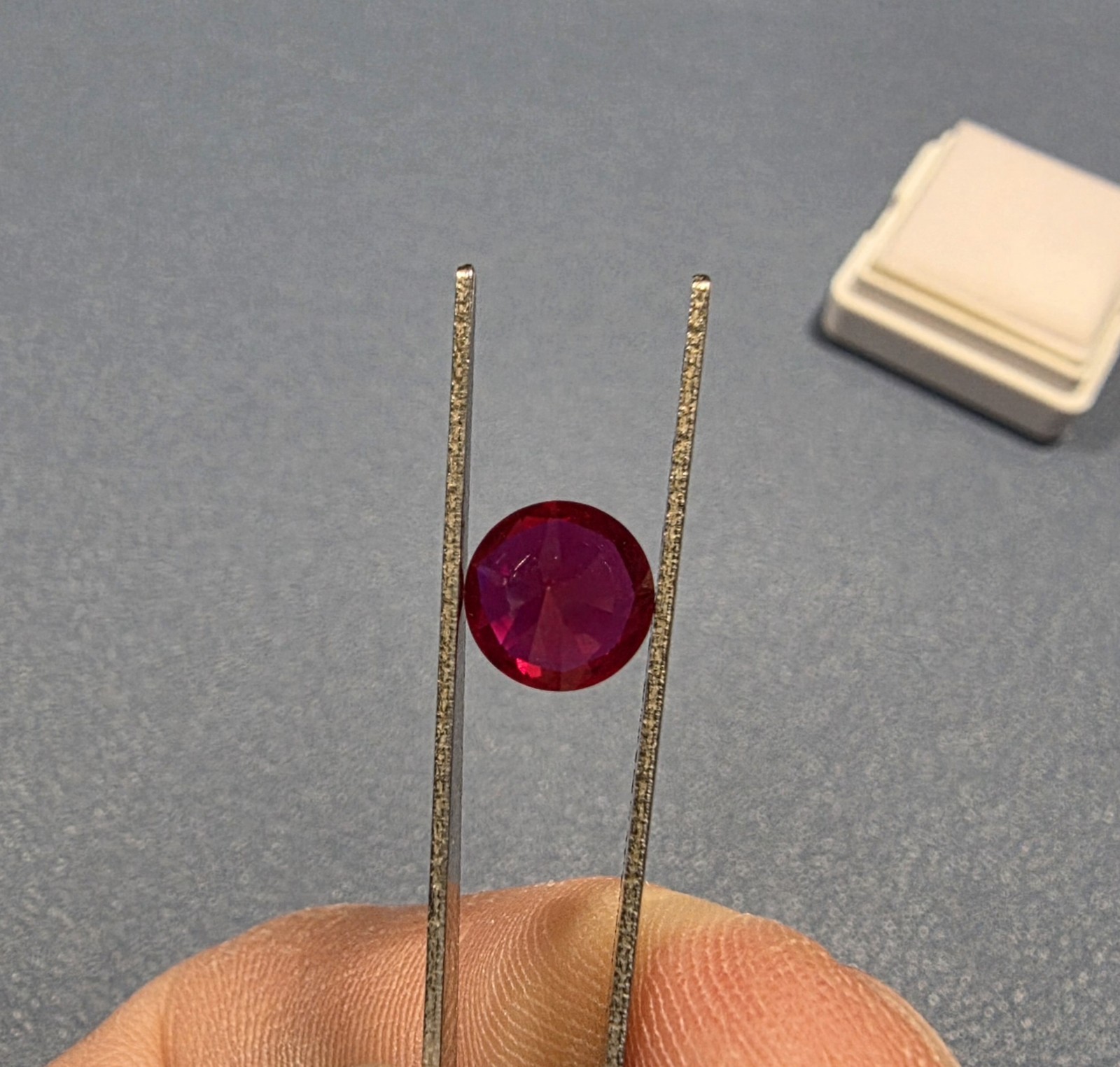 Natural Red Ruby 7×7 mm Round Cut Unheated Loose Gemstone Sri Lanka USA Ship