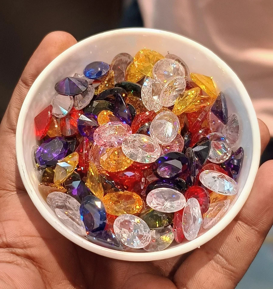50 CT Flawless Multi-Color Topaz Oval Cut 6 Pcs Certified Gemstone Lot SEE VIDEO