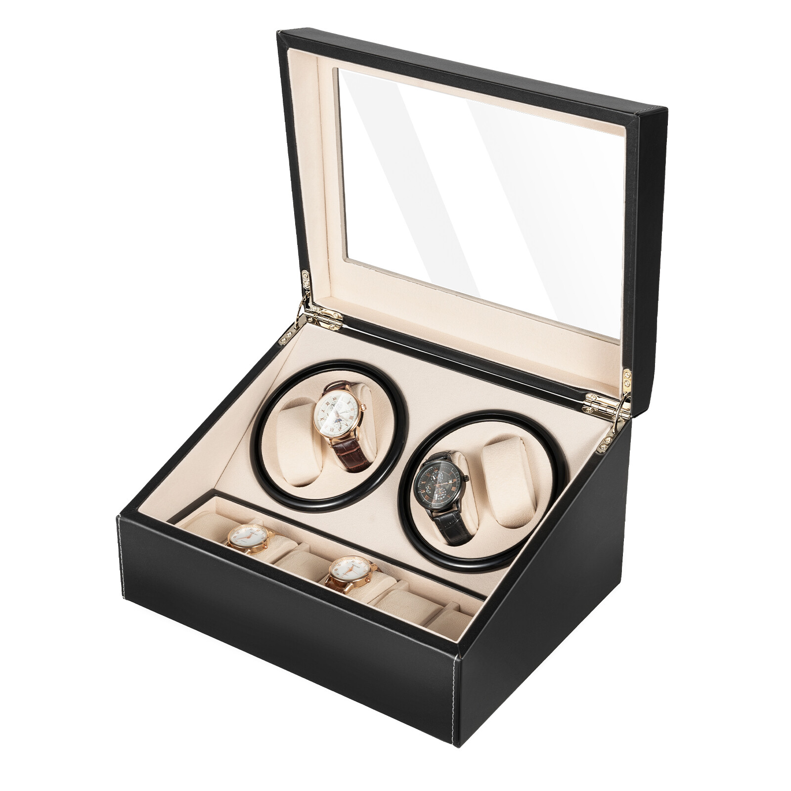 4+6 Watch Winder Case Automatic Rotation Watch Storage Display Box Gifts