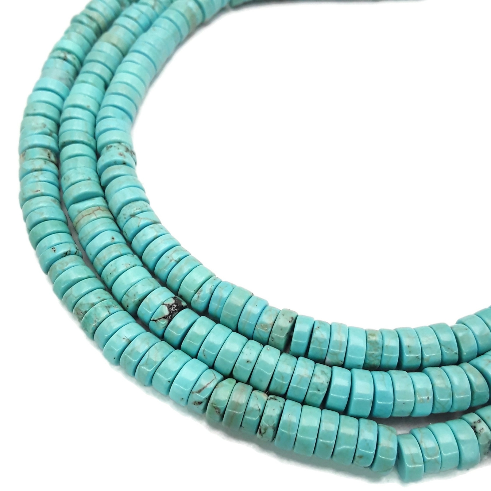 Green Blue Turquoise Irregular Heishi Discs Beads 2x4mm 3x6mm 3x8mm 15.5″ Strand