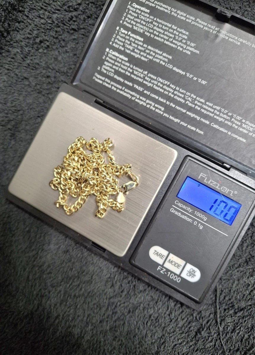 10k Gold Cuban Link (Hollow) Necklace (22in – 4mm – 10gram)