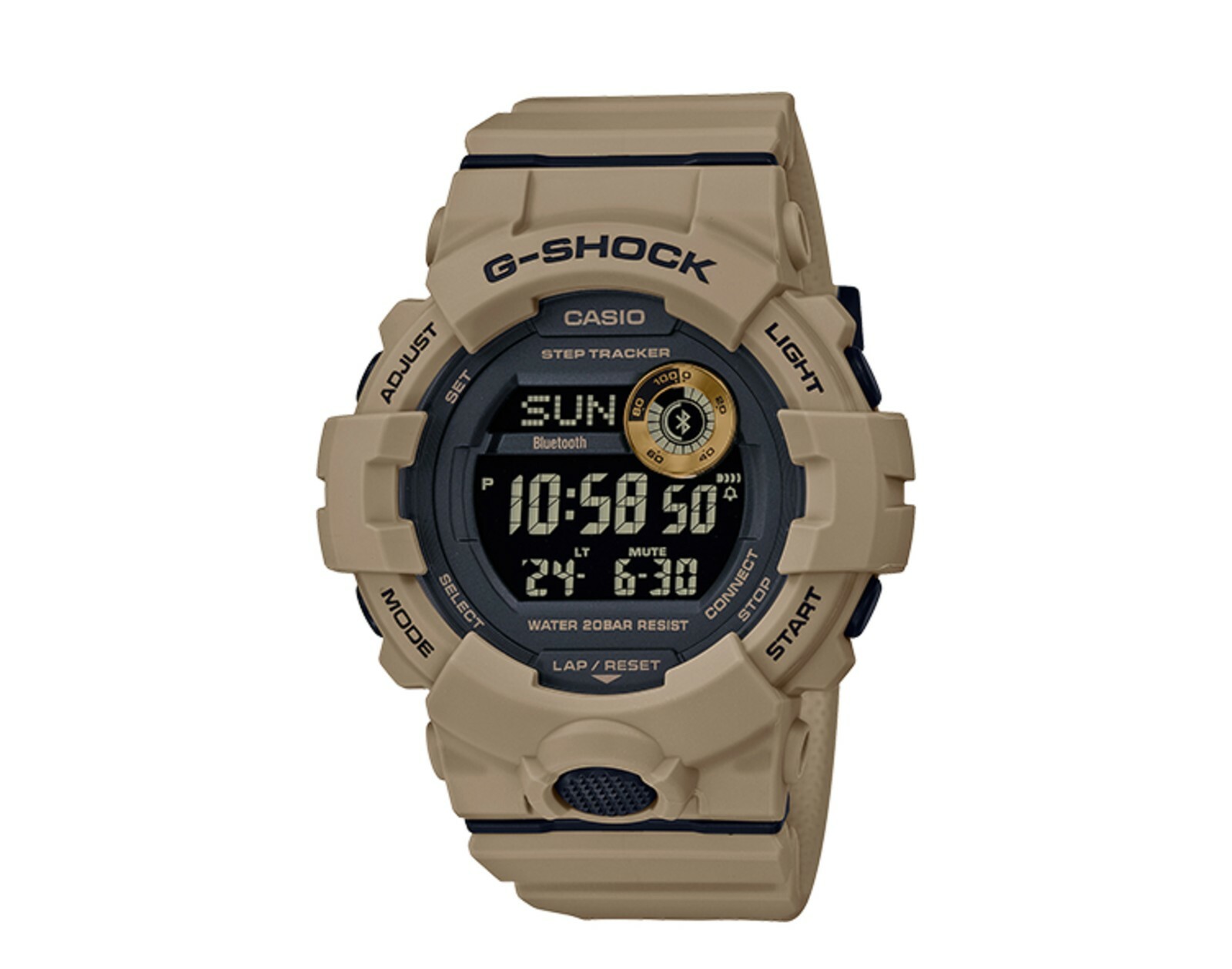 Casio G-Shock Power Trainer Brown Strap Watch GBD800UC-5 / GBD-800UC-5CR
