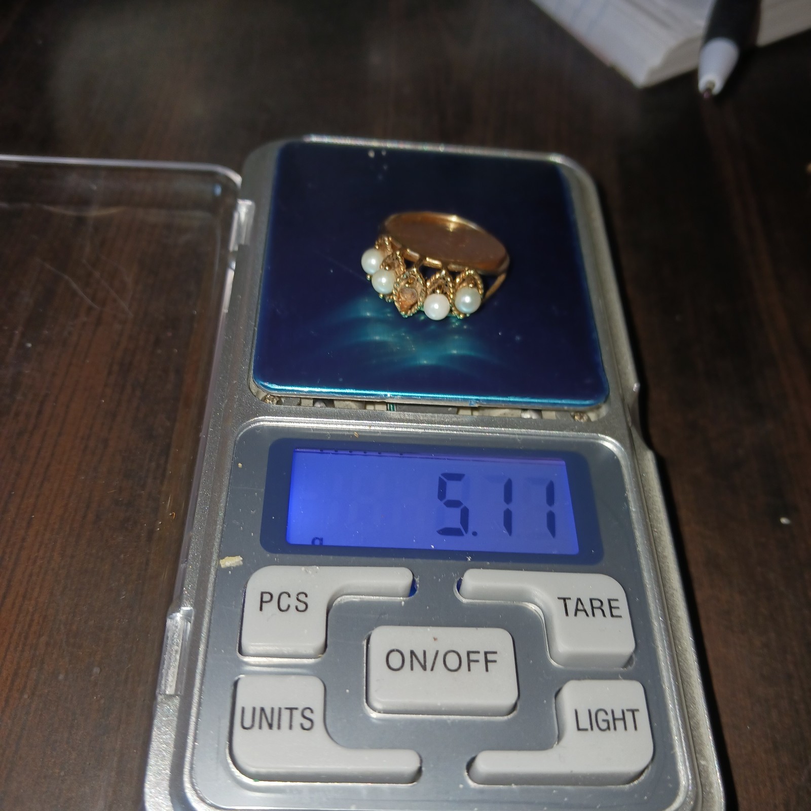 Gold Scrap Ring 2 grams Plus (Including stone ) 10k , Missing Stone