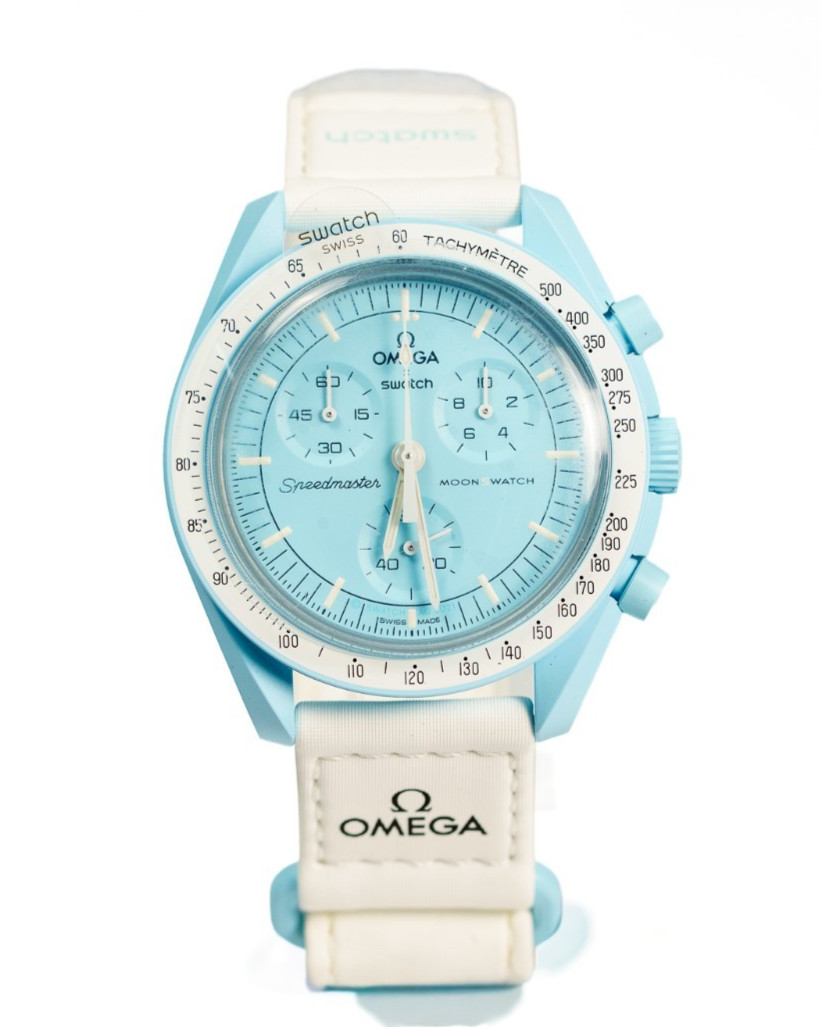 Swatch x Omega Bioceramic Moonswatch Mission To Uranus SO33L100 Blue Men Watch