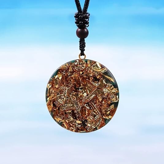 Malachite Orgonite Pendant Necklace Spiritual Healing Energy Positive Jewelry