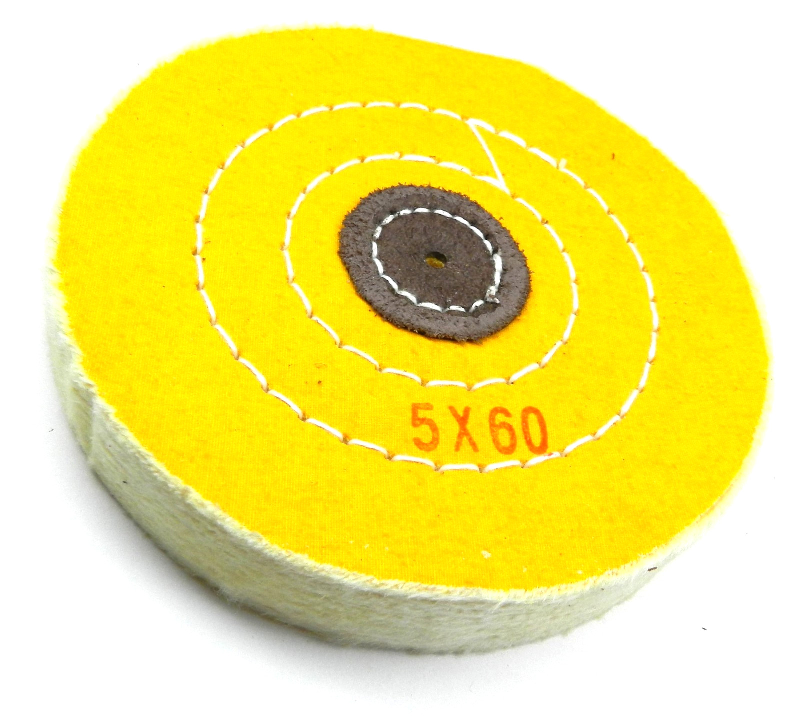 5″ Jewelers Buff Wheel Yellow Treated 60 Ply Stitched Buffing Polishing