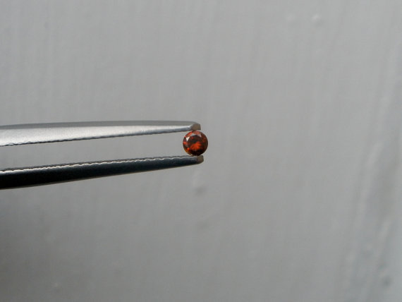 Cognac Red Natural Diamond Loose Faceted Round 2.5mm