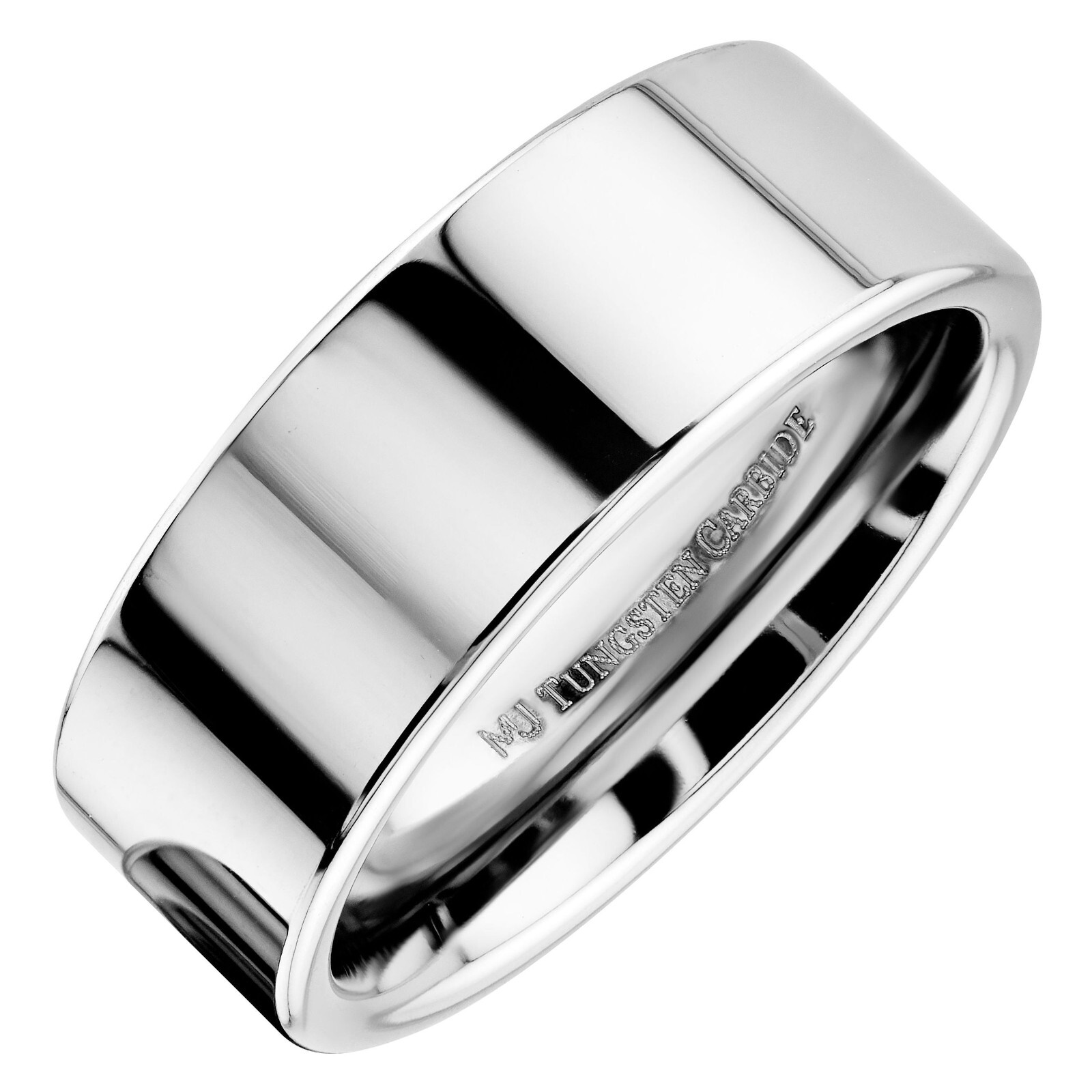 Pipe Cut Tungsten Carbide Mirror Polished Ring Band Size 3mm 4mm 6mm 8mm