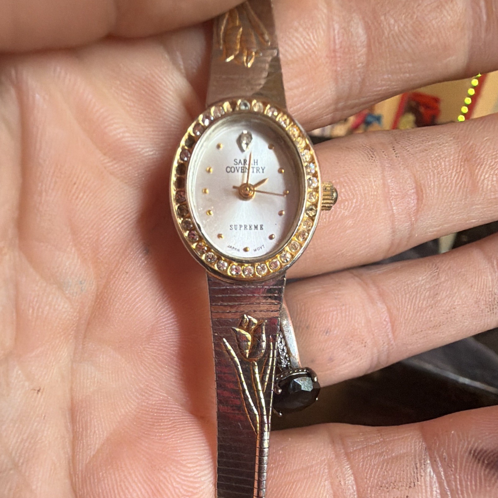Sarah Coventry Supreme LSS013 Two-Tone Tulip Women’s Watch Adjustable Video 👀