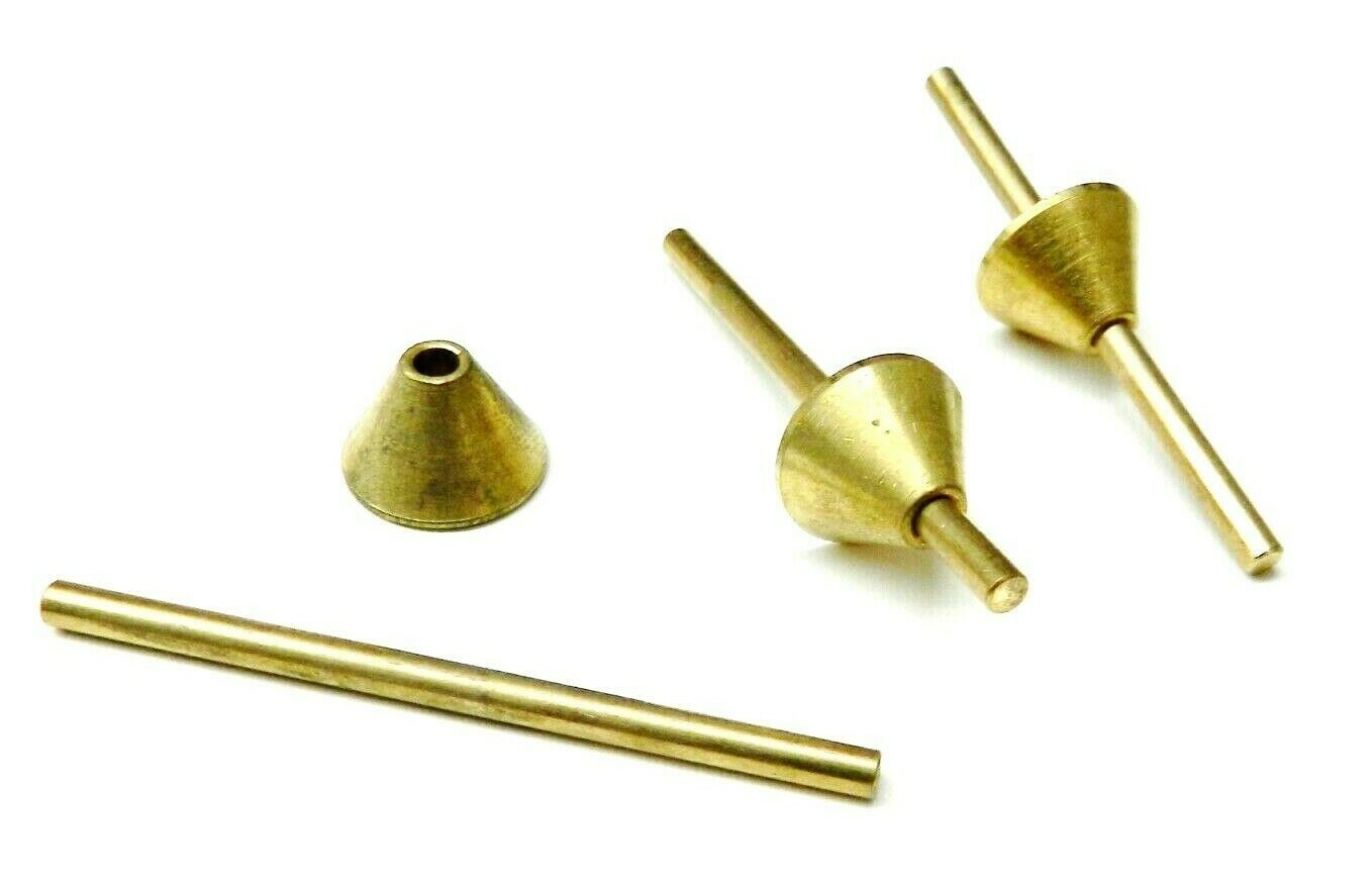 Brass Sprue Former Cone & Rod Mandrel for Jewelry Mold Making Wax Injection 3pc