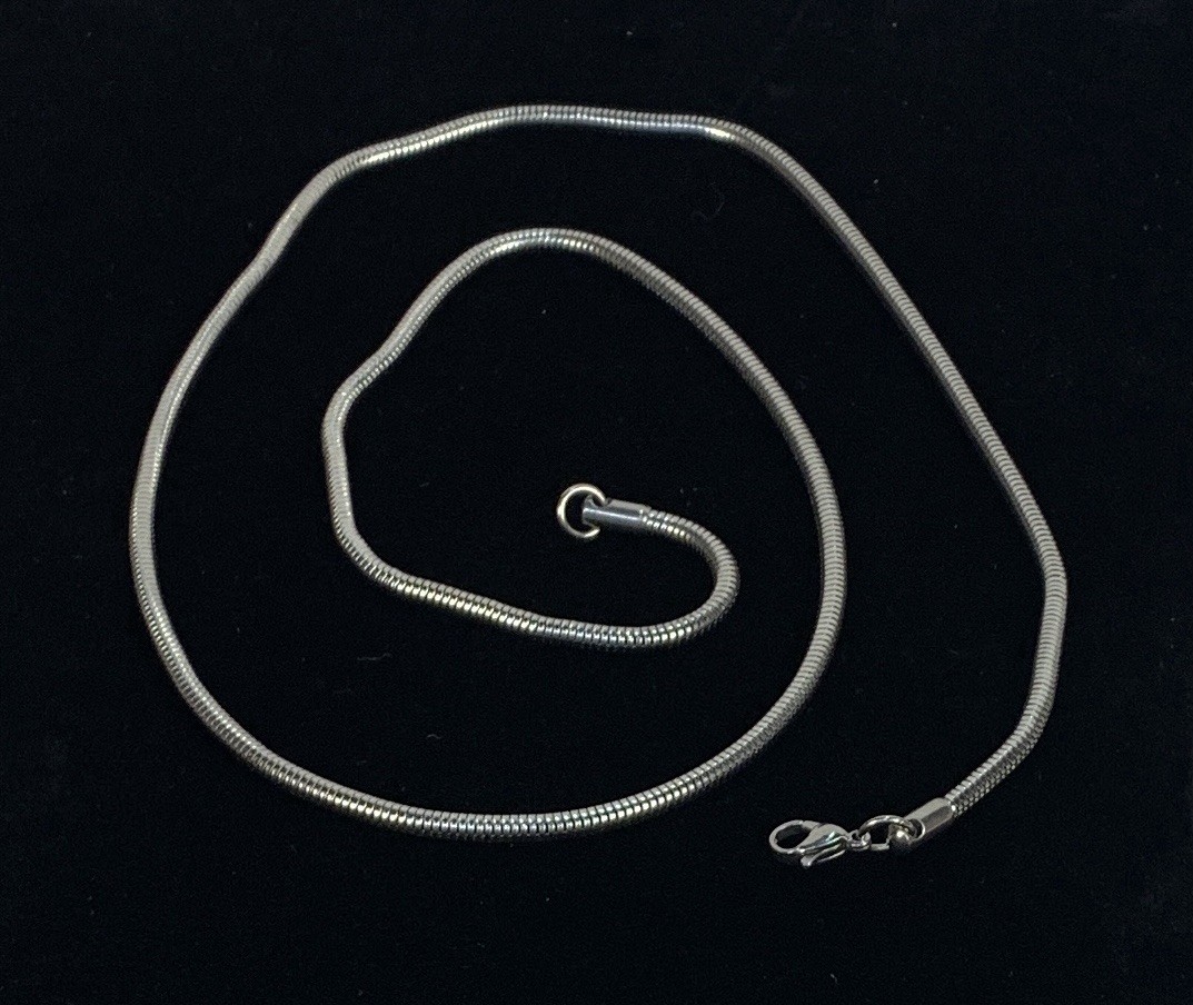Stainless Steel Round Snake Chain Necklace Men Women 3mm 27” Lobster Clasp b