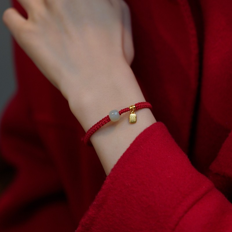 Red Hand Woven Red String Lucky Pendant Bracelet Couple Bracelet Birthday Gift
