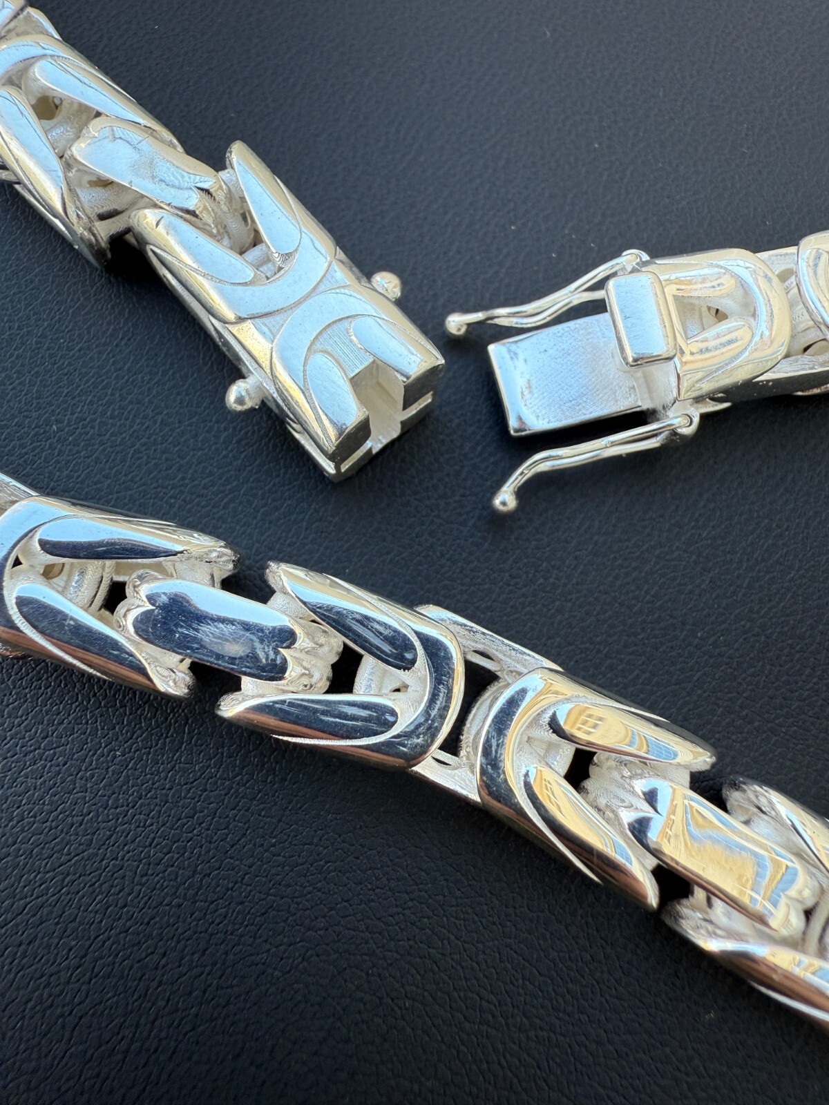 Real Solid 925 Silver Handmade Byzantine Chain Mens Necklace 5mm-10mm Box Clasp
