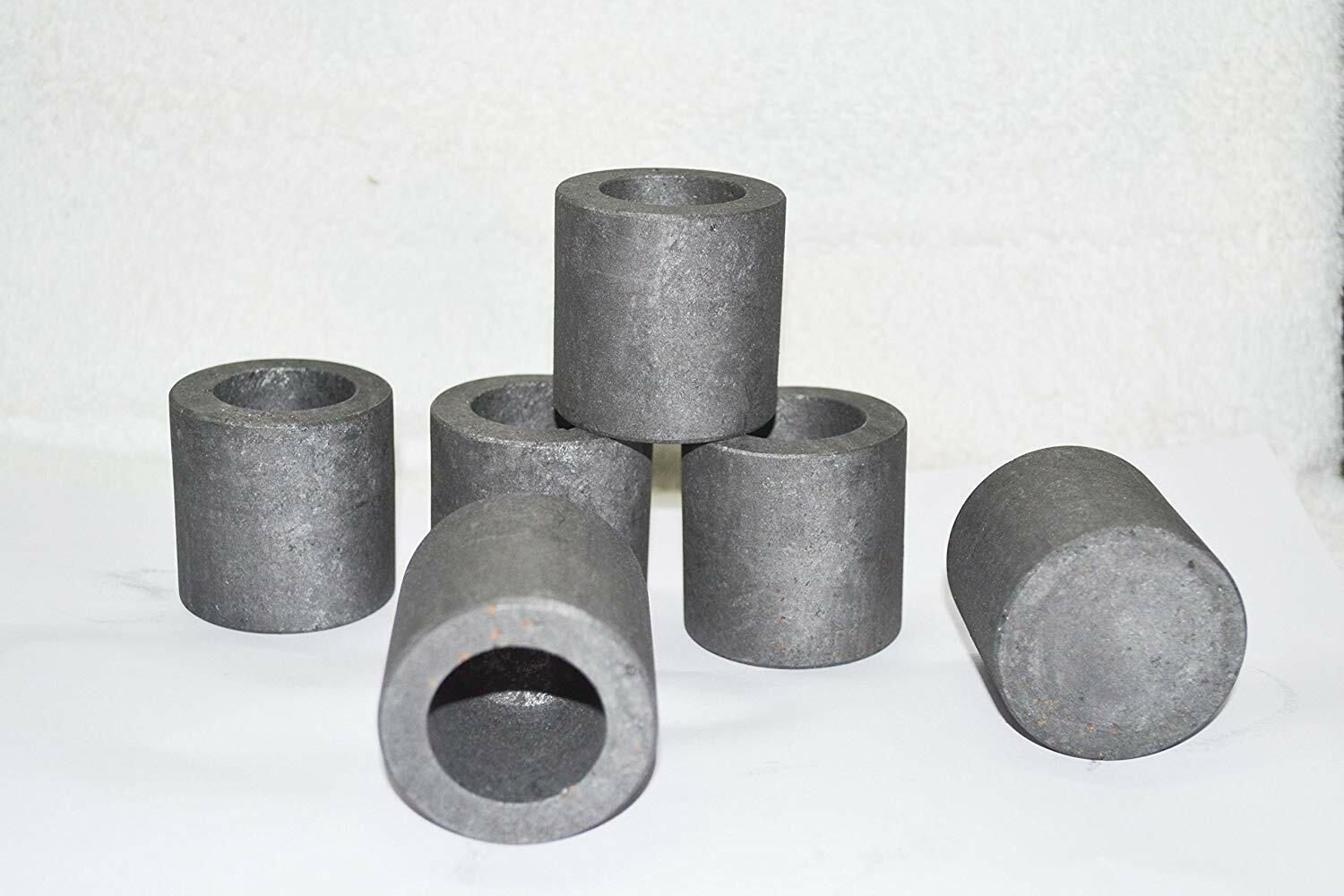 Graphite Crucible for Casting, Melting, Refining Gold, Silver 60×60 -Pack of 6