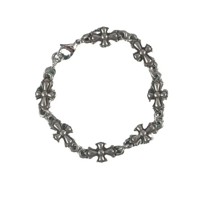 Gothic Punk Cross Chain Bracelet for Men & Women Retro Trend Jewelry