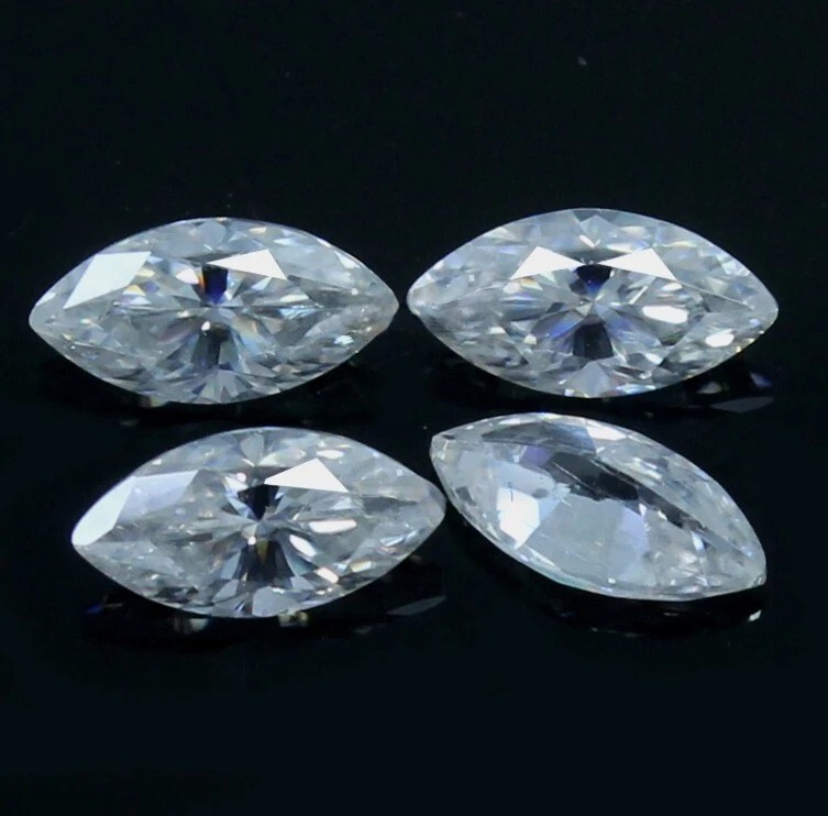 4 Pcs Lot Certified Loose CVD Diamond Marquise Lab Grown 3 x 5 mm IF Clarity