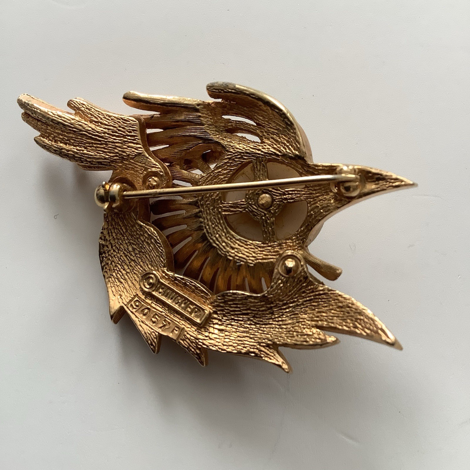 Vintage Marcel Boucher Bird Head Brooch Pin 9057P RARE