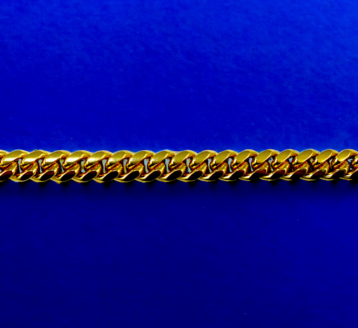 18K Yellow Gold SOLID Miami Cuban Link Chain Necklace Bracelet 3mm-7.5mm 7″-30″