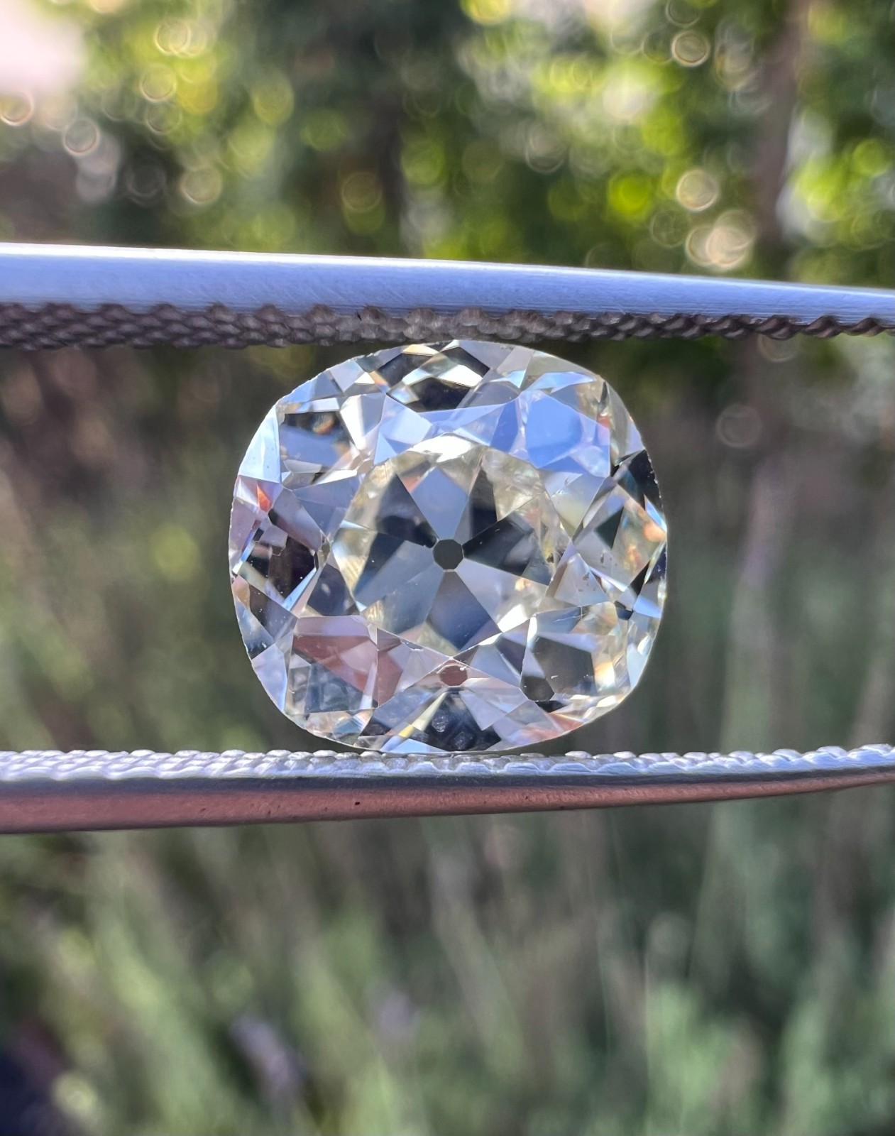 Antique GIA Certified 2.04ct M/Si1 Old Mine Cut Diamond