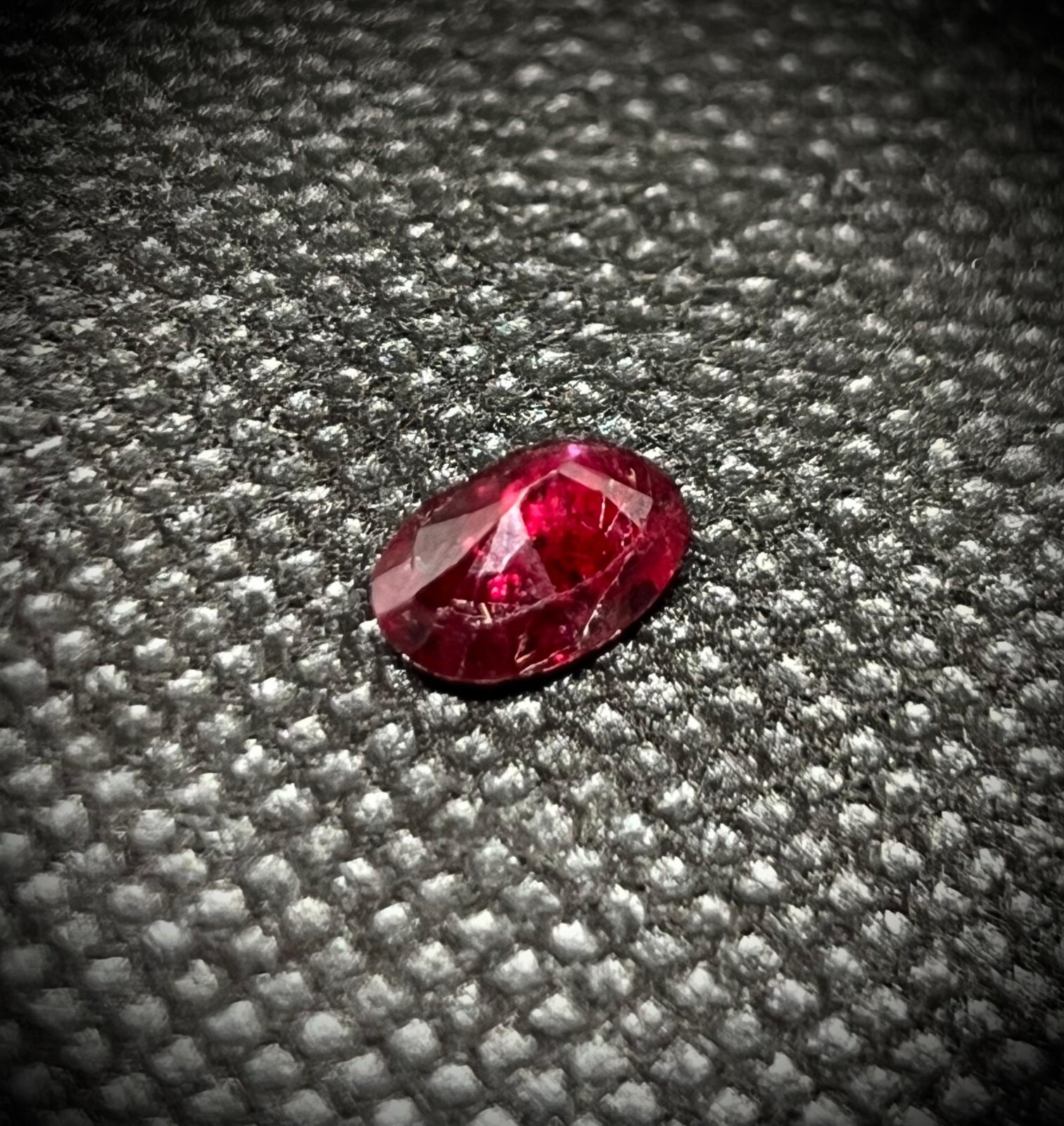 1.63 Cts Oval Red Natural Ruby Very Rare Heavily Included Untreated @ Madagascar