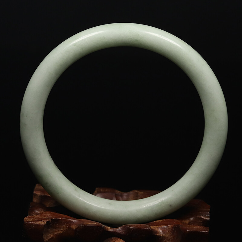 62mm Grade A 100% Natural Green Jade Bangle Bracelet Chinese Guizhou Jade V0888
