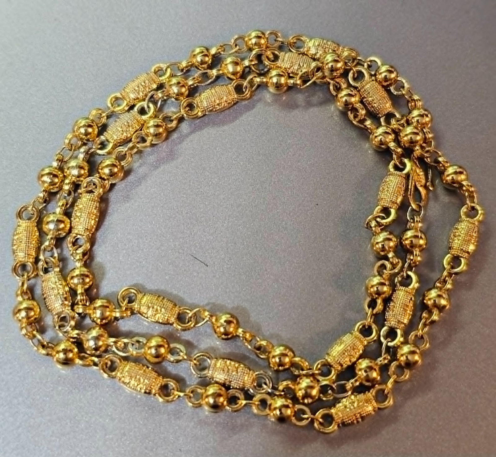 Marked 18k Goldplated/ Goldtone Link Chain Necklace 22.5in-S351- READ…SEE