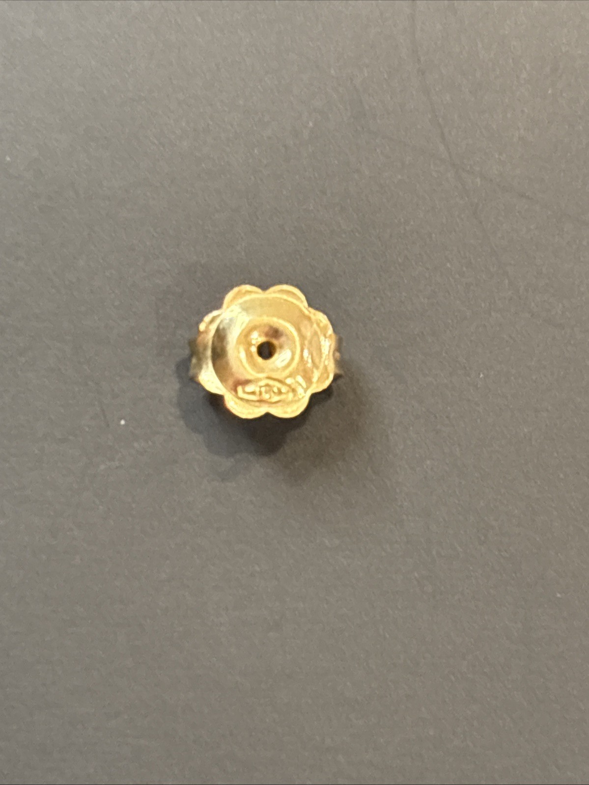 SINGLE / ONE 18K Solid Yellow Gold 7mm Large Earring Butterfly Push Back Finding