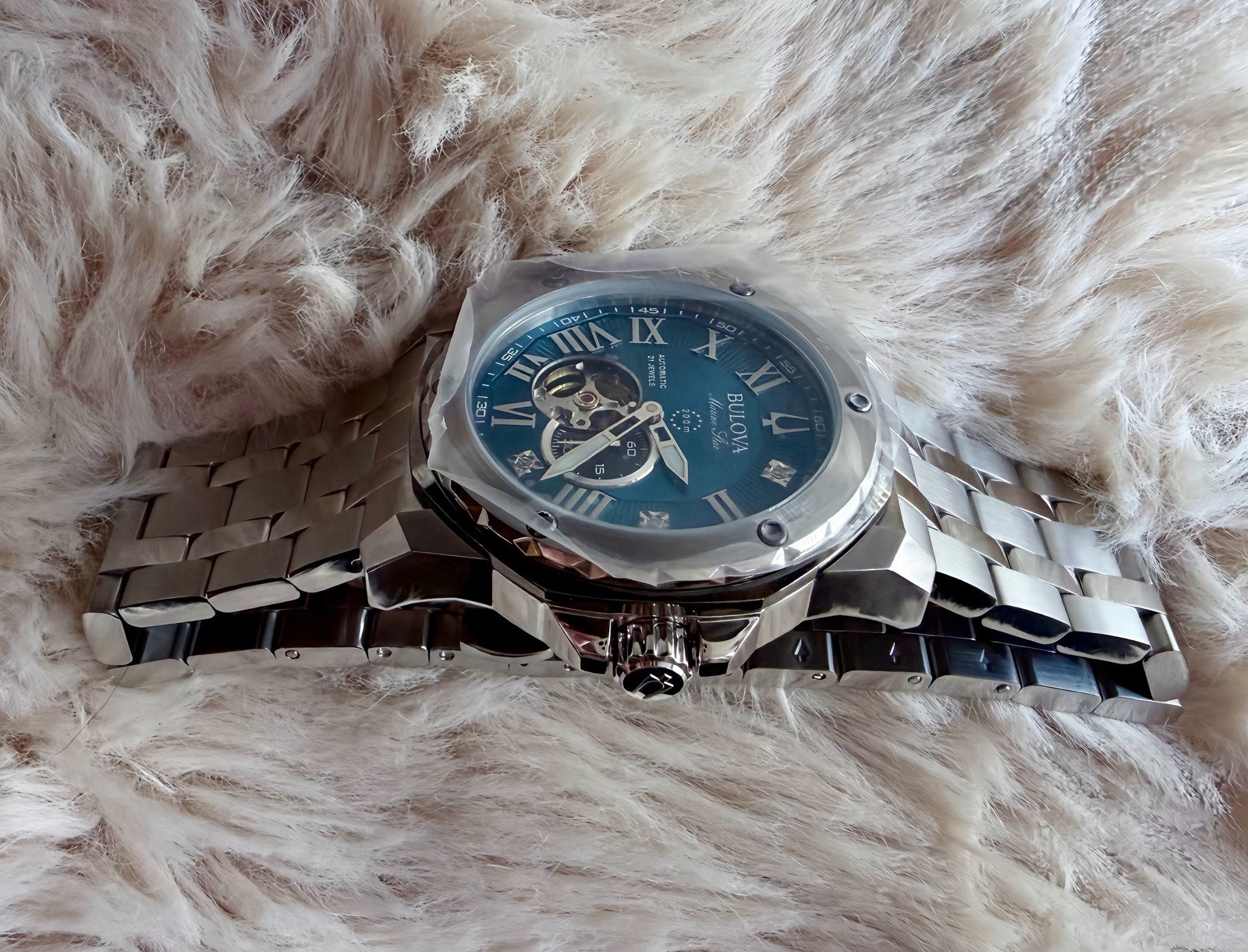 Bulova Marine Star Marc Anthony A (98D184) Unworn – Diamond Accent 1, 3, 5