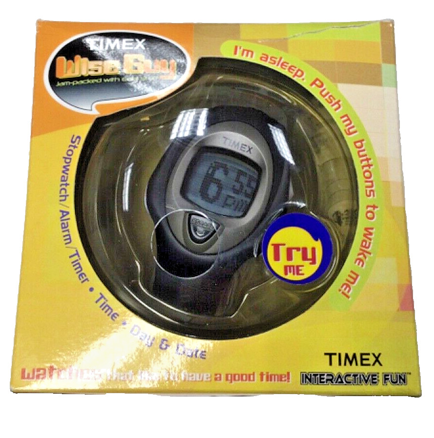TIMEX WISE GUY INTERACTIVE FUN WATCH, DATABANK,ALARM, TIMER, 30M WATER RESISTANT
