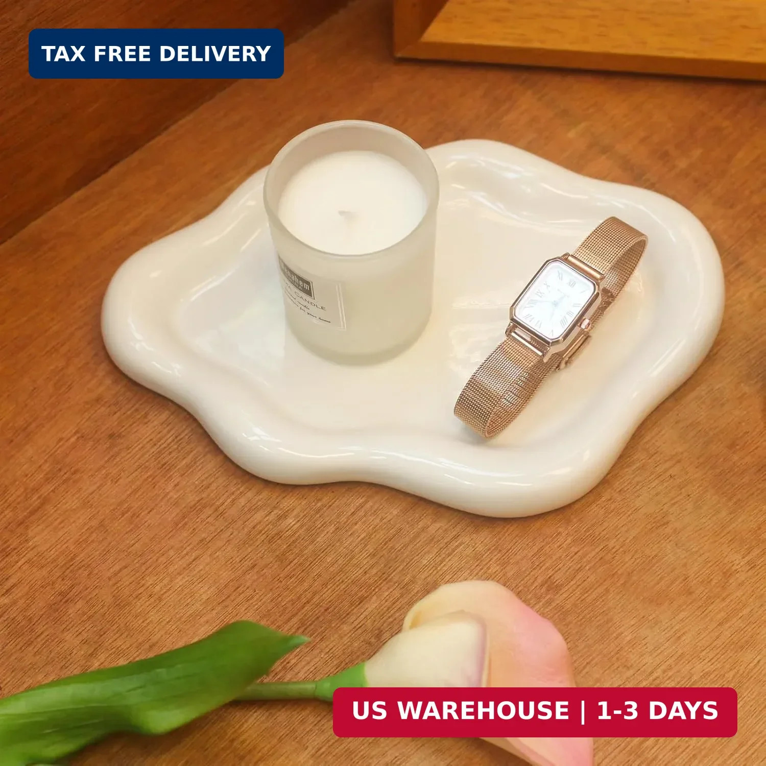 CCINPPY Ceramic Jewelry Tray Trinket Dish, Decorative Cloud Vanity Key Tray for