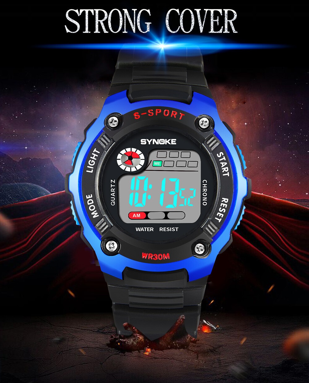 Kids Digital Electronic Watch Waterproof Children Boys Girls Sports LED Watches