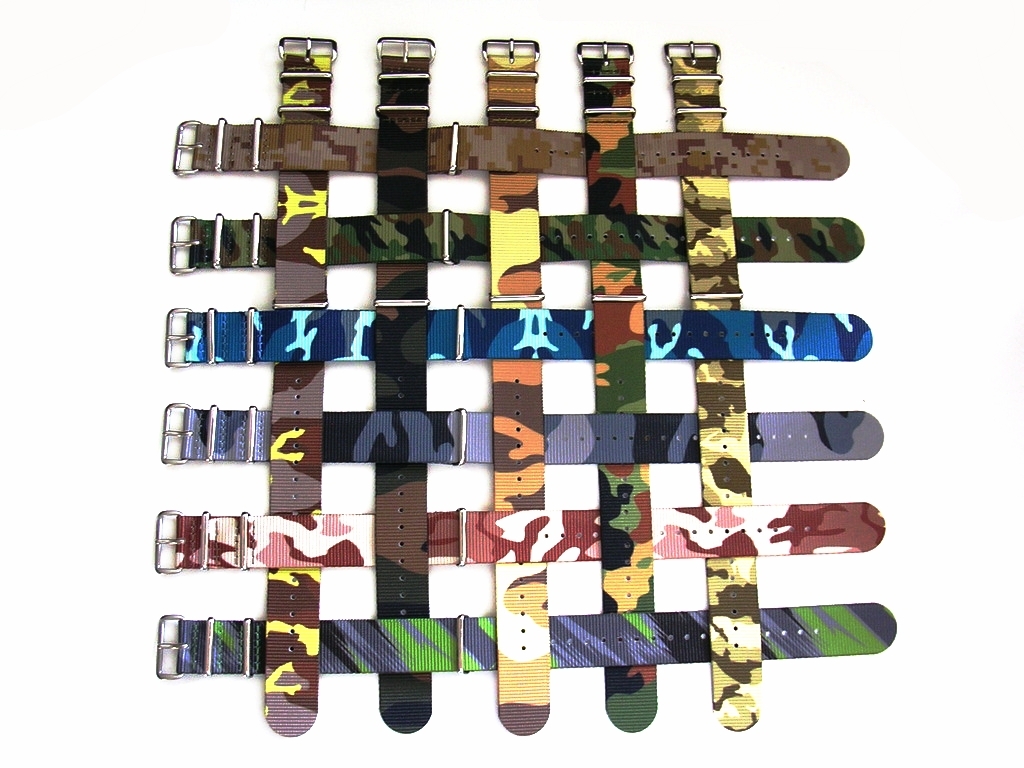 NATO G10 ® Ballistic CAMO nylon watch band Military strap RAF stitched IW SUISSE