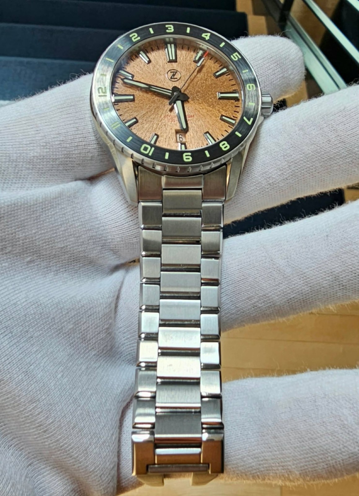 Zelos SPEARFISH 40MM 12HR ‘COPPER’ SS 200m-FLAWLESS STUNNING – BRIEFLY WORN ONCE