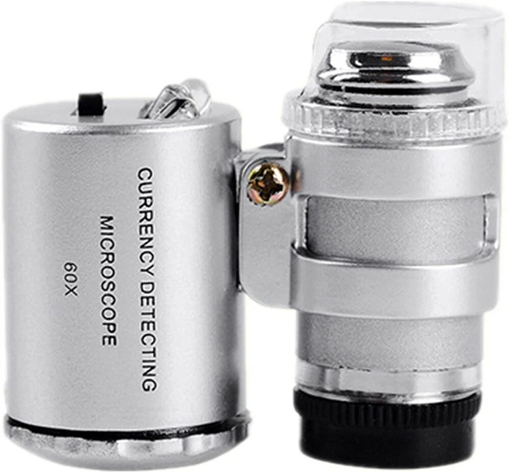 60X Magnifying Loupe Jewelry Jewelers Pocket Magnifier Loop Eye Glass Led Light