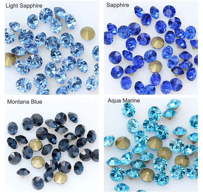 144pcs Pointed Back Rhinestones Tiny Loose Rhinestone Sparkling Crystal Beads
