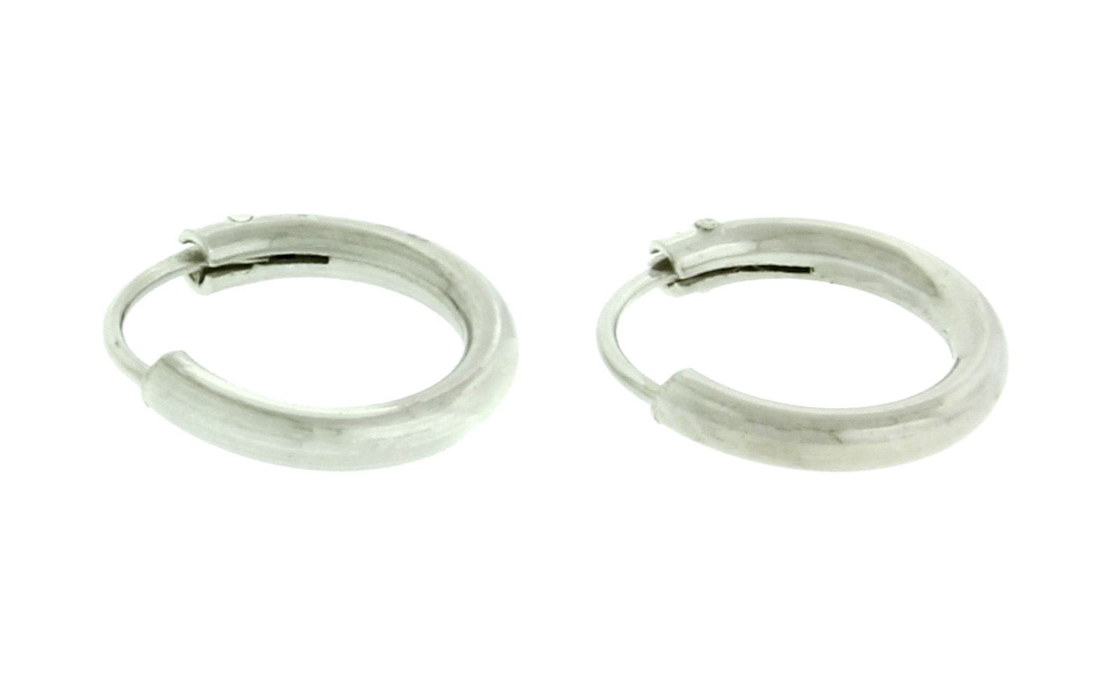 New Plain Small Hoop Earrings Real 925 Sterling Silver 10 mm wide 1.3 mm Thick