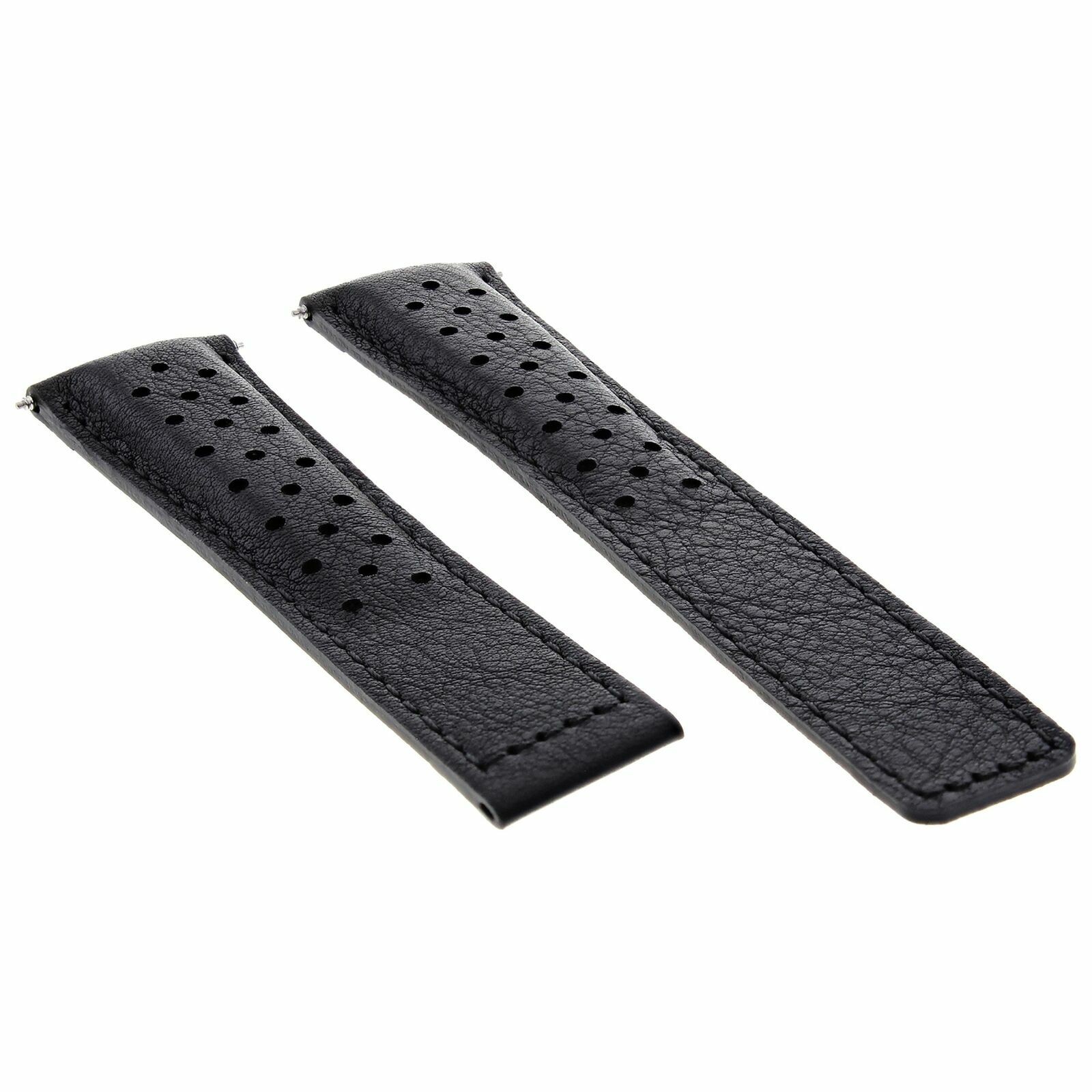 19MM-22MM PERFORATED LEATHER WATCH BAND STRAP FOR TAG HEUER CARRERA CALIBRE