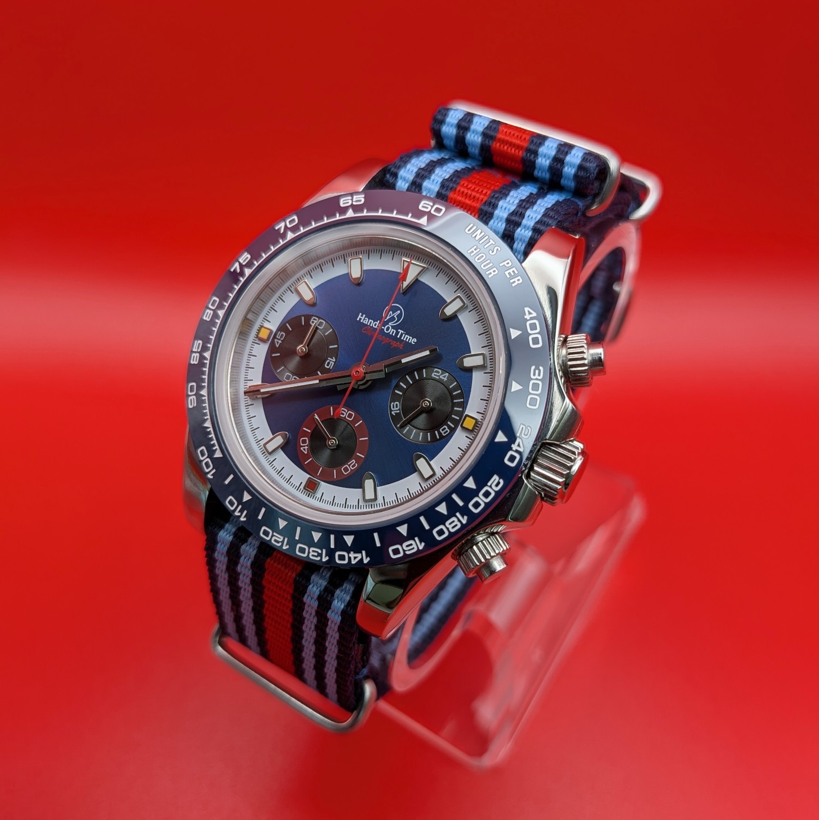 Hands On Time Watch | Martini Inspired | Seiko VK63 Movement
